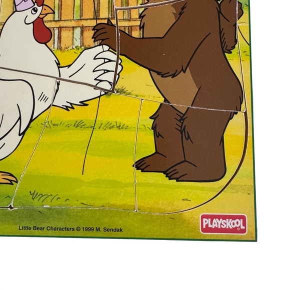 Playskool Little Bear 8 Piece Jigsaw Board Wood Puzzle Ages 2-5 Maurice Sendak - Picture 5 of 7